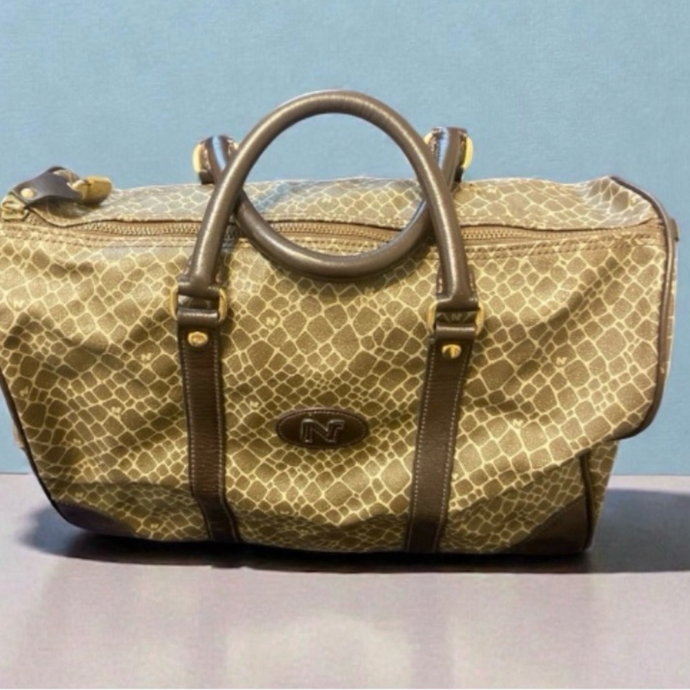 Nina Ricci Final Sale oversized duffle Boston Bag Maroquinerie Guiraffe print